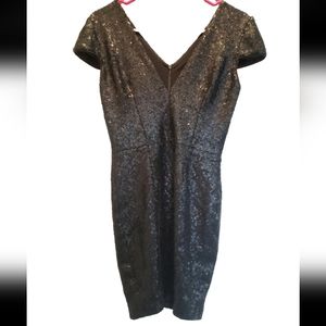 New years eve sequin black mini dress size small dress the population